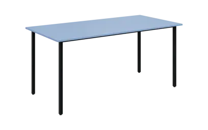 JSB 160N Jídelní stůl 1600 x 800 mm, deska blankyt / podnož černá